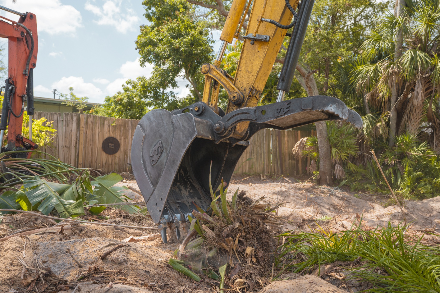 Komatsu excavator on site
